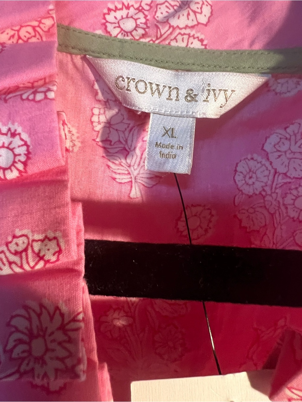 Crown and Ivy Pink Floral Ruffle V-Neck Dress Mini NWT XL Mothers Day - Picture 10 of 16